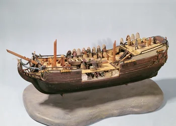 Modelo de un barco de pesca